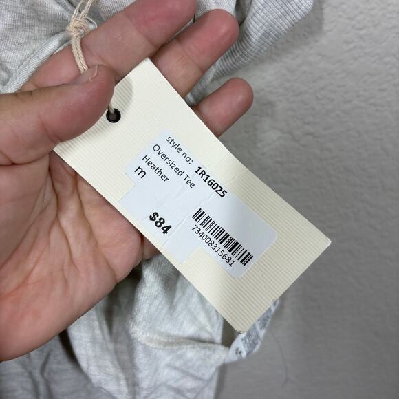 Red 23 Womens Medium Oversized Tee Heather Gray V Neck Dolman Sleeves Stretch - Picture 8 of 9